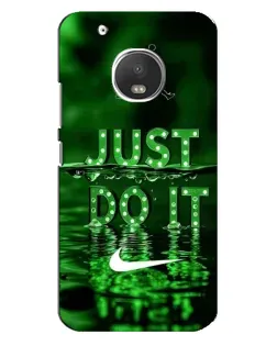 Чехол для Motorola MOTO G5s с картинкой «Зеленый неоновый Nike»