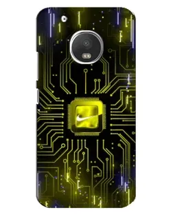 Чехол для Motorola MOTO G5s с картинкой «Nike — золотая искра»
