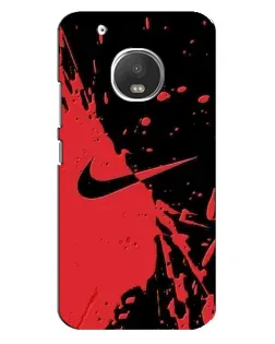 Чехол для Motorola MOTO G5s с картинкой «Красные брызги Nike»