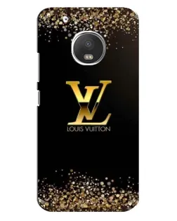 Чехол для Motorola MOTO G5s с картинкой «LV — золотые искры»