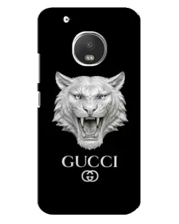 Чохол для Motorola MOTO G5s з картинкою «Gucci — срібний лев»