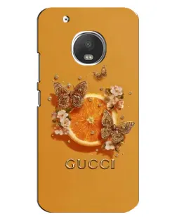 Чохол для Motorola MOTO G5s з картинкою «Gucci — золоті метелики»