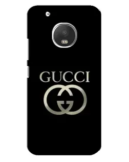 Чохол для Motorola MOTO G5s з картинкою «Gucci — золото на чорному»
