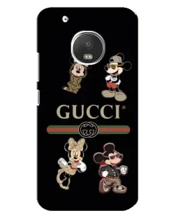 Чохол для Motorola MOTO G5s з картинкою «Gucci — герої Disney та монограма»