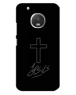 Чохол для Motorola MOTO G5s з картинкою «Графічний хрест Jesus»