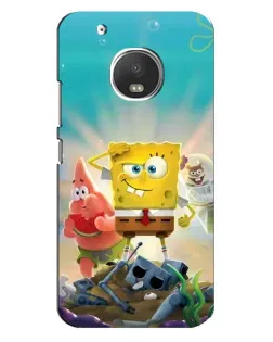 Чехол для Motorola MOTO G5s с картинкой «Спанч Боб победитель»