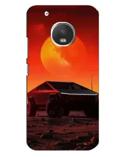Чехол для Motorola MOTO G5s с картинкой «Cybertruck на Марсе»