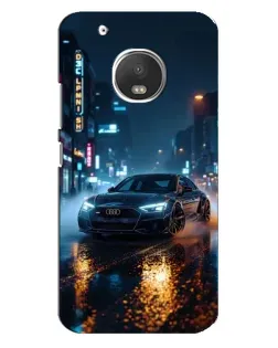 Чехол для Motorola MOTO G5s с картинкой «Ночной город и Audi»