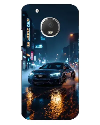 Чехол для Motorola MOTO G5s с картинкой «Ночной город и Audi» Чехол для Motorola MOTO G5s с картинкой «Ночной город и Audi»