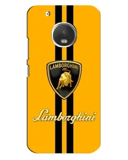Чехол для Motorola MOTO G5s с картинкой «Lamborghini Stripe желтый»