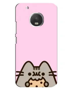 Чехол для Motorola MOTO G5s с картинкой «Pusheen и печенье»
