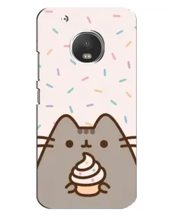 Чехол для Motorola MOTO G5s с картинкой «Пушин с кексом»