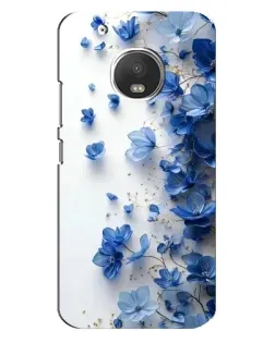 Чехол для Motorola MOTO G5s с картинкой «Голубой цветочный каскад»