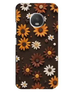 Чехол для Motorola MOTO G5s с картинкой «Узор из маленьких подсолнухов»