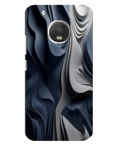 Чехол для Motorola MOTO G5s с картинкой «Объемные синие складки»