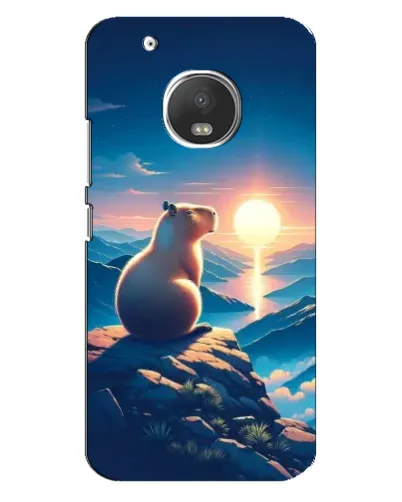 Чехол для Motorola MOTO G5s с картинкой «Закат солнца с капибарой» Чехол для Motorola MOTO G5s с картинкой «Закат солнца с капибарой»