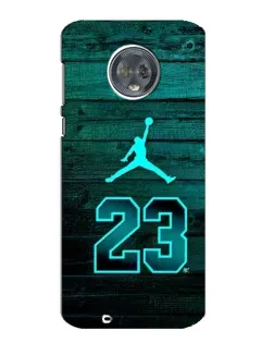 Чехол для Motorola MOTO G6 с картинкой «Jordan Cyan 23»