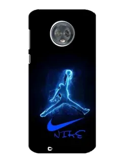 Чехол для Motorola MOTO G6 с картинкой «Jordan Neon Blue»