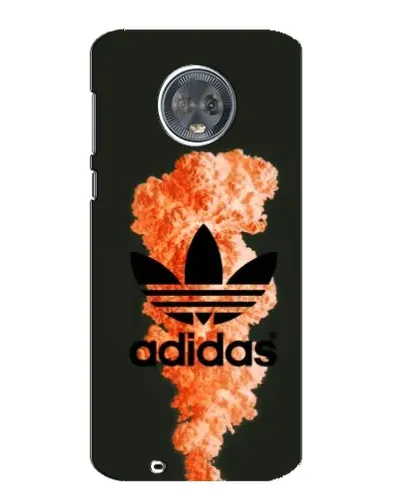 Чехол для Motorola MOTO G6 с картинкой «Оранжевый дым Adidas»