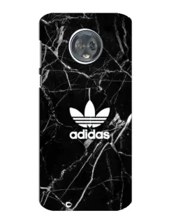 Чехол для Motorola MOTO G6 с картинкой «Белый мрамор Adidas»