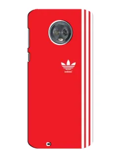 Чехол для Motorola MOTO G6 с картинкой «Красный минимализм Adidas»