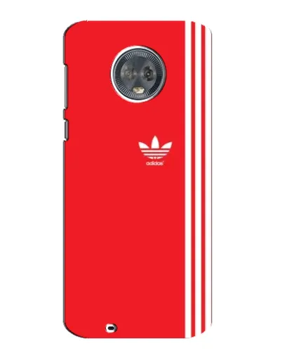 Чехол для Motorola MOTO G6 с картинкой «Красный минимализм Adidas»
