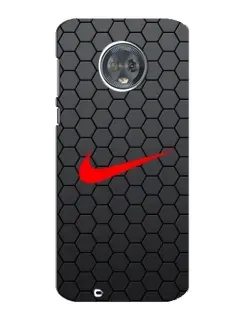 Чехол для Motorola MOTO G6 с картинкой «Nike — карбоновая сетка»