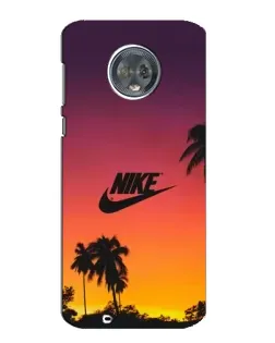 Чехол для Motorola MOTO G6 с картинкой «Nike на закате солнца»
