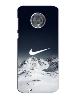 Чехол для Motorola MOTO G6 с картинкой «Nike — зимние горы»