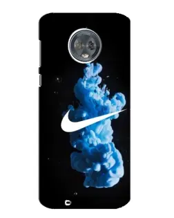 Чехол для Motorola MOTO G6 с картинкой «Nike и синий дым»