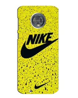 Чехол для Motorola MOTO G6 с картинкой «Желтый текстурный Nike»