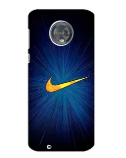Чехол для Motorola MOTO G6 с картинкой «Синий пульс Nike»