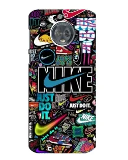 Чехол для Motorola MOTO G6 с картинкой «Яркий коллаж Nike»