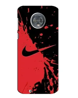 Чехол для Motorola MOTO G6 с картинкой «Красные брызги Nike»