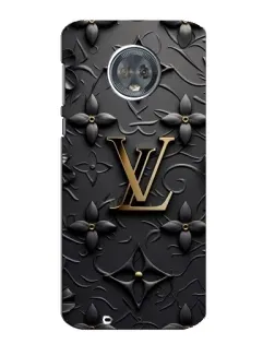Чехол для Motorola MOTO G6 с картинкой «Кожаная текстура LV»