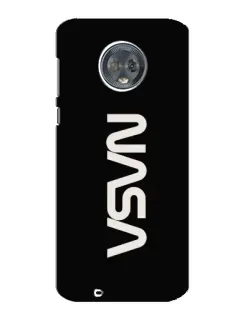 Чехол для Motorola MOTO G6 с картинкой «NASA — вертикальный логотип»