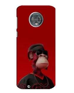 Чехол для Motorola MOTO G6 с картинкой «Bored Ape в красном»