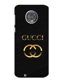 Чехол для Motorola MOTO G6 с картинкой «Золотой логотип Gucci»