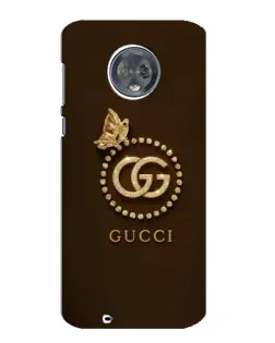 Чехол для Motorola MOTO G6 с картинкой «Gucci — золотая бабочка»