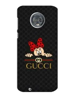 Чехол для Motorola MOTO G6 с картинкой «Минни Маус Gucci — черный»