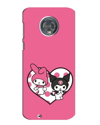 Чехол для Motorola MOTO G6 с картинкой «Kuromi и My Melody»