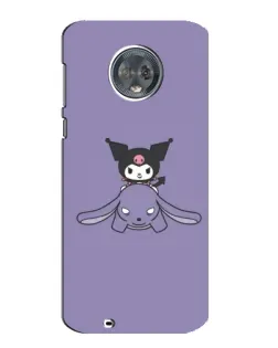 Чехол для Motorola MOTO G6 с картинкой «Kuromi на лиловом фоне»