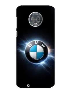 Чехол для Motorola MOTO G6 с картинкой «BMW — неоновое сияние»