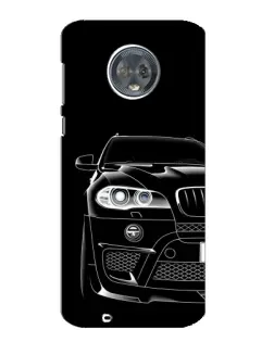 Чехол для Motorola MOTO G6 с картинкой «Темный силуэт BMW»