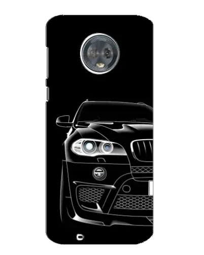 Чехол для Motorola MOTO G6 с картинкой «Темный силуэт BMW»