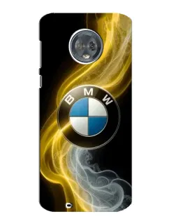 Чехол для Motorola MOTO G6 с картинкой «Золотистый дым BMW»