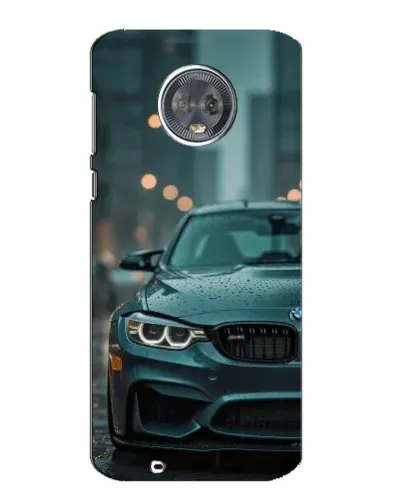 Чехол для Motorola MOTO G6 с картинкой «BMW в огнях города»