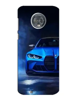 Чехол для Motorola MOTO G6 с картинкой «Голубая BMW M4»