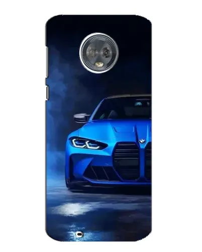 Чехол для Motorola MOTO G6 с картинкой «Голубая BMW M4»