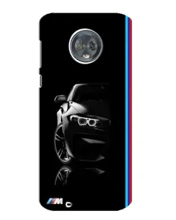 Чехол для Motorola MOTO G6 с картинкой «Силуэт BMW в темноте»